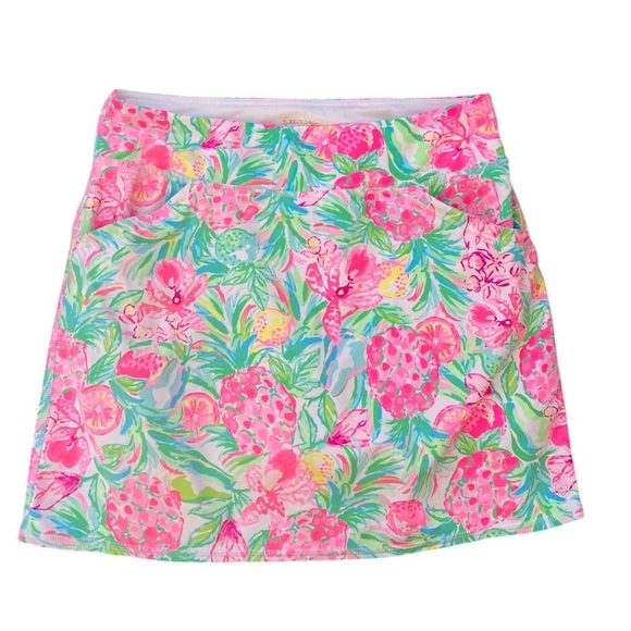 Lilly Pulitzer Luxletic Maryana Skort Resort Skirt UPF 50 Pink Green - Picture 2 of 8